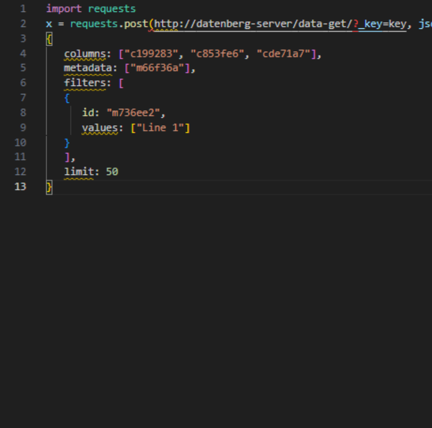 Python Code für API