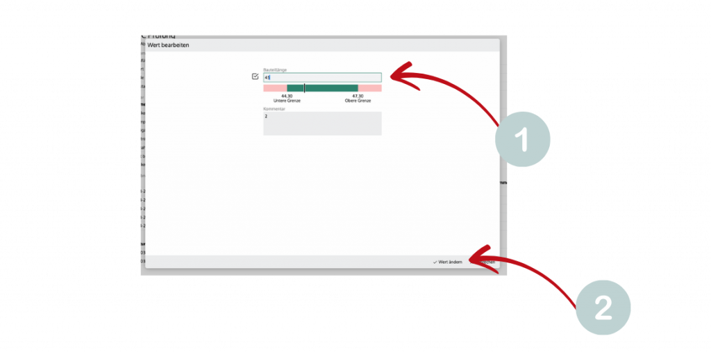 Ansicht "Wert bearbeiten"