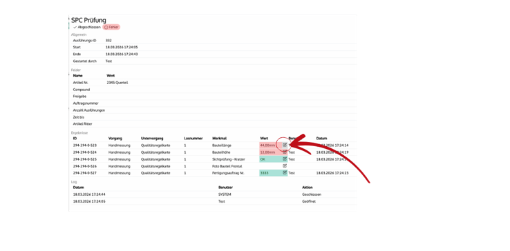 Übersicht der Planausführung vor der Bearbeitung