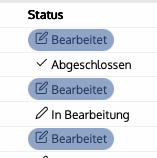 Beispiele für die verschiedenen Ausprägungen eines Status.